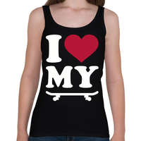 printfashion I love my SK8 - Női atléta - Fekete