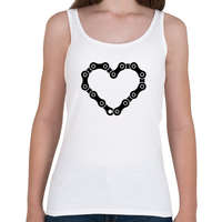 printfashion Chain heart - Női atléta - Fehér