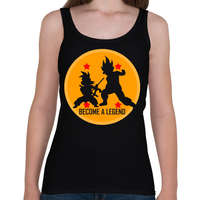 printfashion Dragon Ball - Légy Legenda! - Női atléta - Fekete