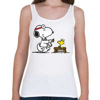 printfashion Snoopy és Woodstock - Női atléta - Fehér