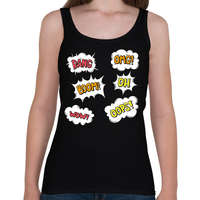 printfashion bang boom omg oops - Női atléta - Fekete