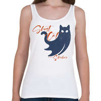 printfashion Ghost Cat Shadow - Női atléta - Fehér