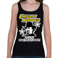 printfashion Chuck Norris nem lélegzik, fogva tartja a levegőt! - Női atléta - Fekete
