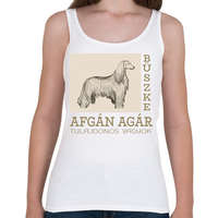 printfashion Büszke tulajdonos - Afgán agár - Női atléta - Fehér