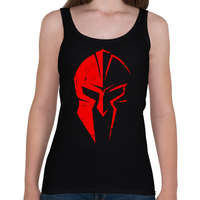 printfashion Spártai sisak (red) - Női atléta - Fekete