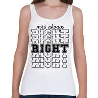 printfashion Mrs always right páros 1 - Női atléta - Fehér