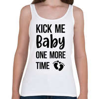 printfashion Kick me baby one more time - Kismama (fekete) - Női atléta - Fehér