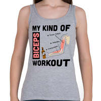 printfashion My Kind Of BICEPS Workout /r/ - Női atléta - Sport szürke