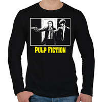 printfashion Pulp Fiction - Férfi hosszú ujjú póló - Fekete