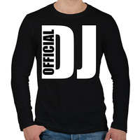 printfashion Official Dj - Férfi hosszú ujjú póló - Fekete