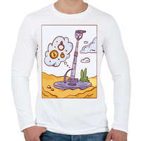 printfashion Fém detektor - Férfi hosszú ujjú póló - Fehér