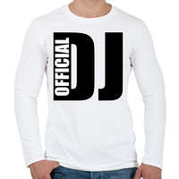 printfashion Official Dj - Férfi hosszú ujjú póló - Fehér