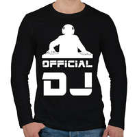 printfashion official dj - Férfi hosszú ujjú póló - Fekete