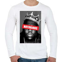 printfashion Biggie Smalls - Férfi hosszú ujjú póló - Fehér