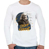 printfashion Liszt Ferenc - Férfi hosszú ujjú póló - Fehér