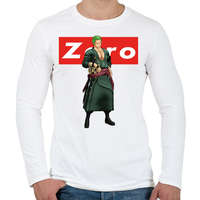 printfashion Zoro - Férfi hosszú ujjú póló - Fehér