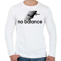 printfashion No Balance - Férfi hosszú ujjú póló - Fehér