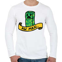 printfashion Aw man - Férfi hosszú ujjú póló - Fehér