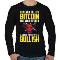 printfashion BITCOIN 4 EVER 43 - Férfi hosszú ujjú póló - Fekete