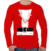 printfashion mikulás jelmez - Férfi hosszú ujjú póló - Piros