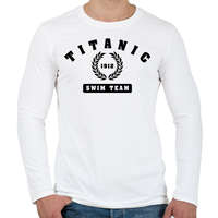 printfashion titanic-swim-team-black - Férfi hosszú ujjú póló - Fehér