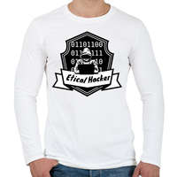 printfashion etikus hecker - Férfi hosszú ujjú póló - Fehér