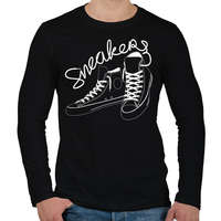 printfashion Tornacipő - Férfi hosszú ujjú póló - Fekete