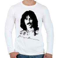 printfashion George Harrison - Férfi hosszú ujjú póló - Fehér