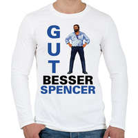 printfashion Gut, Besser, Spencer - Férfi hosszú ujjú póló - Fehér