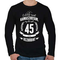 printfashion kamasz-45-white - Férfi hosszú ujjú póló - Fekete