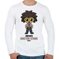 printfashion Doctor Stone - Fortnite Season 7 - Férfi hosszú ujjú póló - Fehér