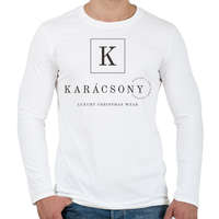 printfashion LUXURY CHRISTMAS WEAR - Férfi hosszú ujjú póló - Fehér