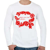 printfashion Sör bor pálinka páros minta #1 - Férfi hosszú ujjú póló - Fehér