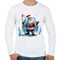 printfashion Miki - Férfi hosszú ujjú póló - Fehér