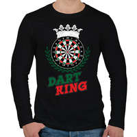 printfashion Dart King - Férfi hosszú ujjú póló - Fekete
