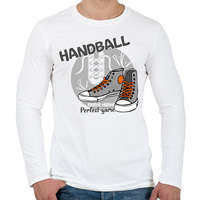 printfashion handball cipő - Férfi hosszú ujjú póló - Fehér