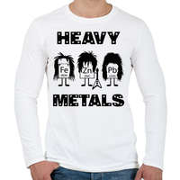 printfashion Heavy metals - vegyjelek - Férfi hosszú ujjú póló - Fehér