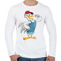 printfashion Farmer Chicken - Férfi hosszú ujjú póló - Fehér