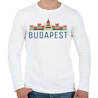 printfashion Parlament Budapest - Férfi hosszú ujjú póló - Fehér