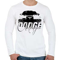 printfashion Dodge Challenger - Férfi hosszú ujjú póló - Fehér