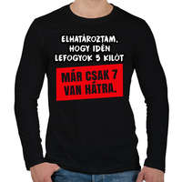 printfashion Fogyókura - Férfi hosszú ujjú póló - Fekete