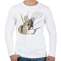 printfashion Feed me - Chinchilla - Férfi hosszú ujjú póló - Fehér