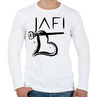 printfashion fekete jafi sziv szimbólum - Férfi hosszú ujjú póló - Fehér