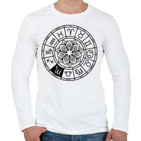 printfashion horoszkóp skorpió fekete - Férfi hosszú ujjú póló - Fehér