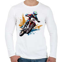 printfashion Cross - Férfi hosszú ujjú póló - Fehér