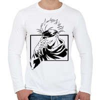 printfashion Gojo Jujutsu Kaisen Hoodie - Férfi hosszú ujjú póló - Fehér