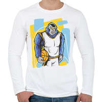 printfashion Kosaras gorilla - Férfi hosszú ujjú póló - Fehér