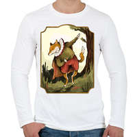 printfashion Vintage róka - Férfi hosszú ujjú póló - Fehér