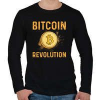 printfashion BITCOIN 4 EVER 41 - Férfi hosszú ujjú póló - Fekete