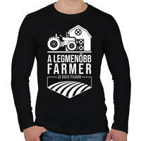 printfashion A legmenőbb farmer - Férfi hosszú ujjú póló - Fekete
